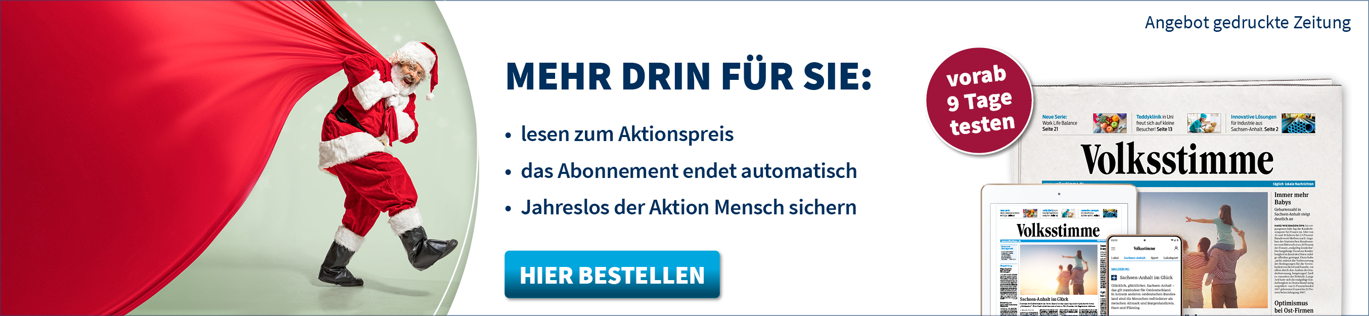 Volksstimme zu Weihnachten lesen