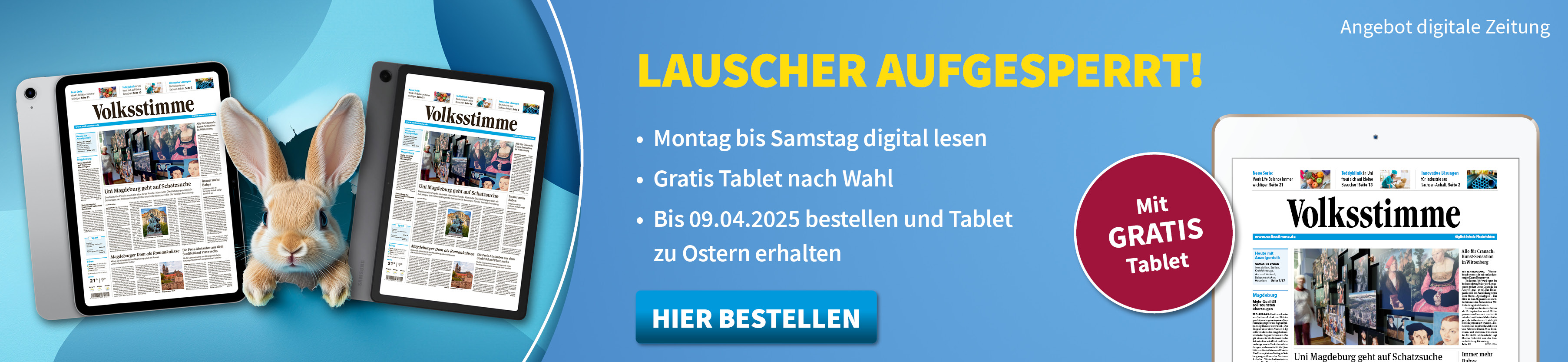 Lauscher aufgesperrt: Digital lesen und Tablet sichern!