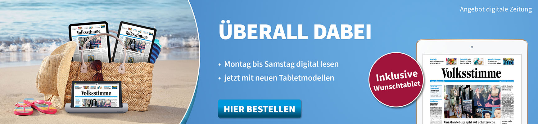 Digitale Zeitung lesen inkl. Wunschtablet