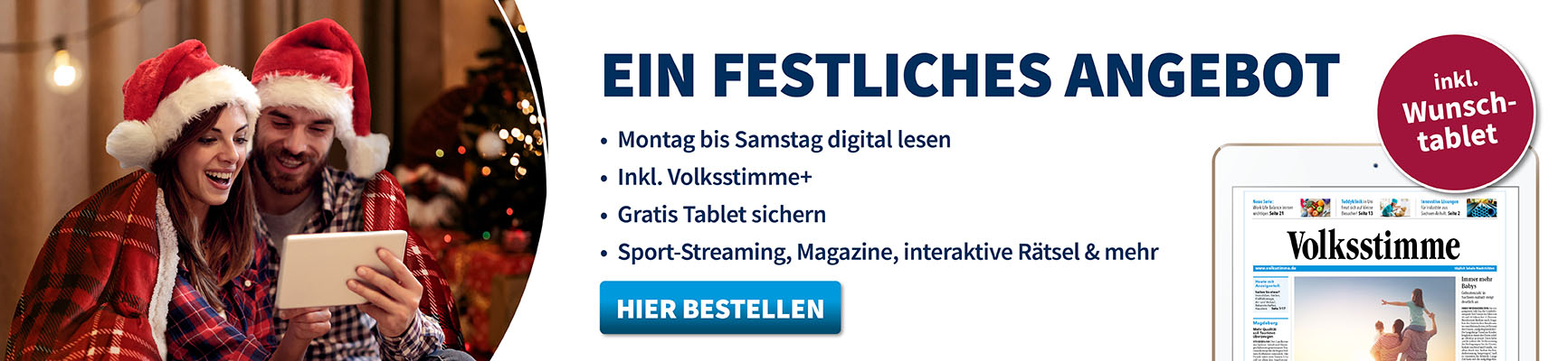 Digitale Zeitung lesen und Wunschtablet sichern