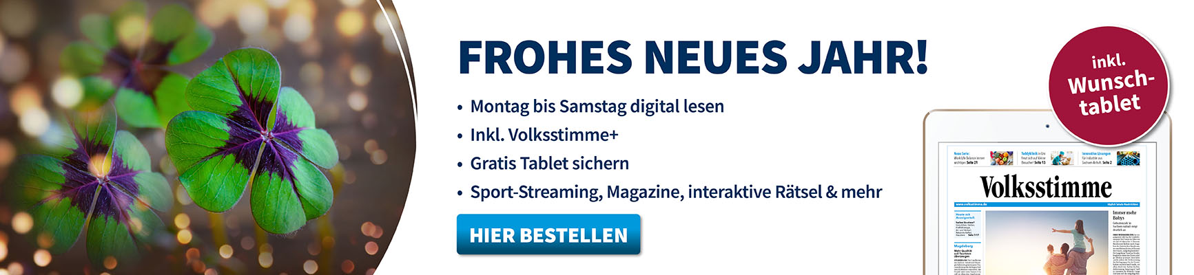 Digitale Zeitung lesen und Wunschtablet sichern