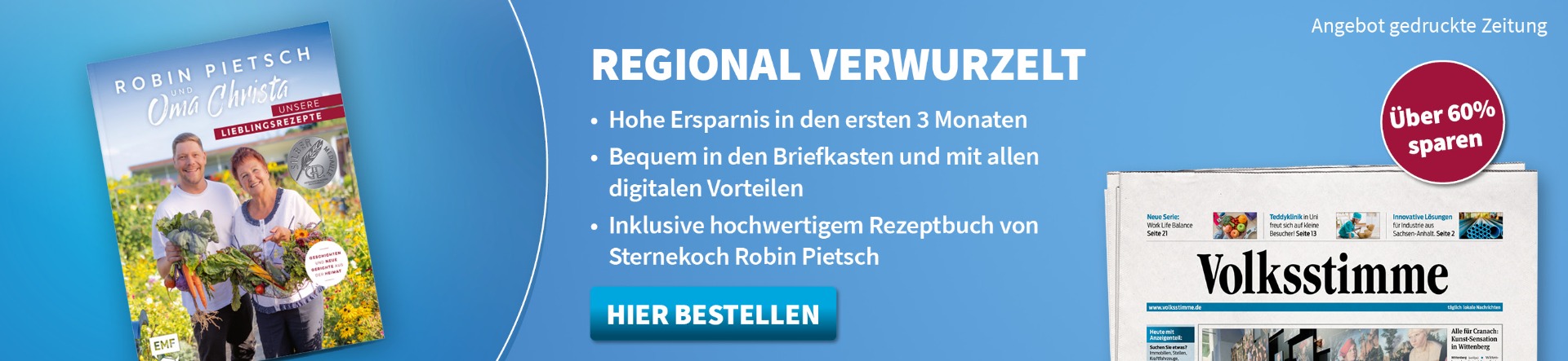 Regional verwurzelt - Ihre Tageszeitung