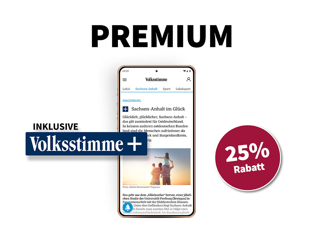 Dies ist ein Bild von Volksstimme+ 12 Monate für einmalig nur 89 €