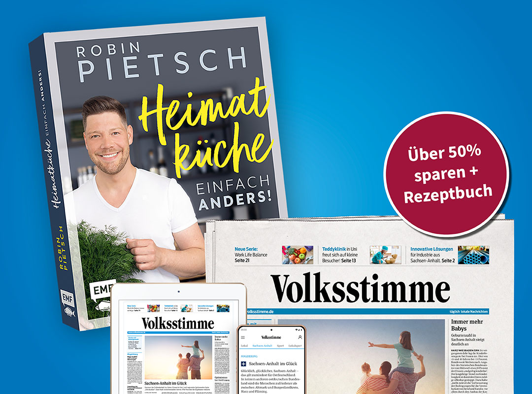 gedruckte und digitale Zeitung mit 50 Prozent Ersparnis plus Kochbuch Heimatküche von Robin Pietsch